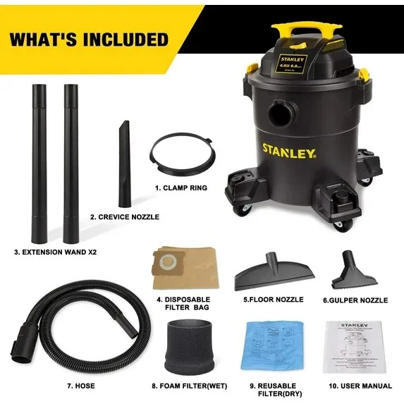 Stanley 4.0 HP Wet/Dry Vacuum 6 Gallon image indicator(3)