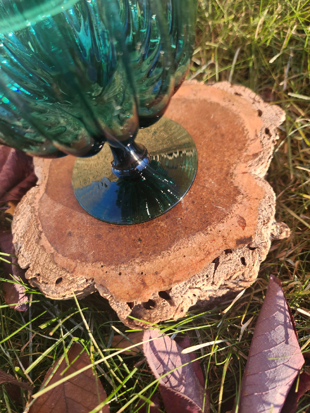 MID CENTURY TEAL Glass Candy Dish with Lid - photo 2
