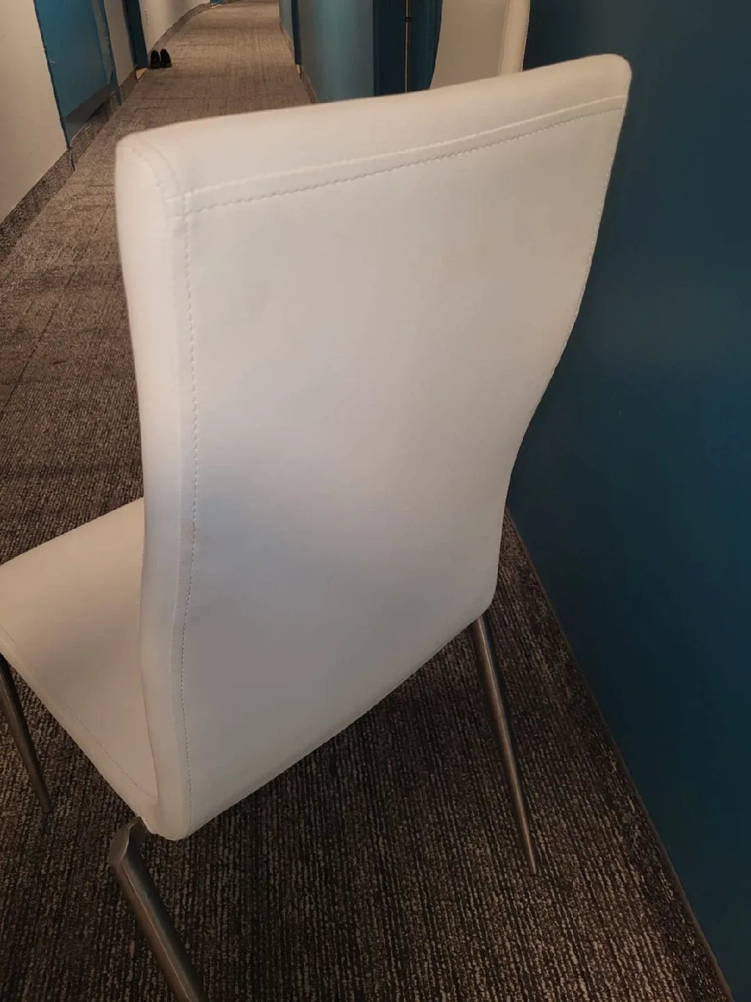 🥕 White Modern Dining structube Chairs - Set of 2 image indicator(2)