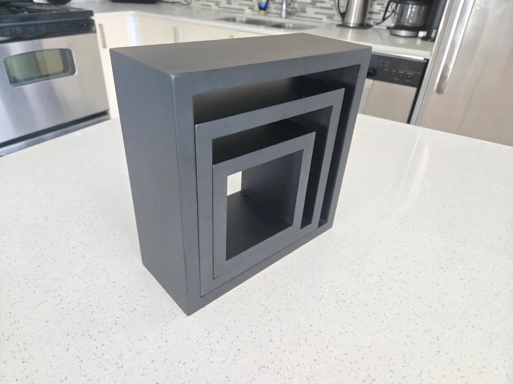 Set of 3 Black Cube Wall Shelves image indicator(4)