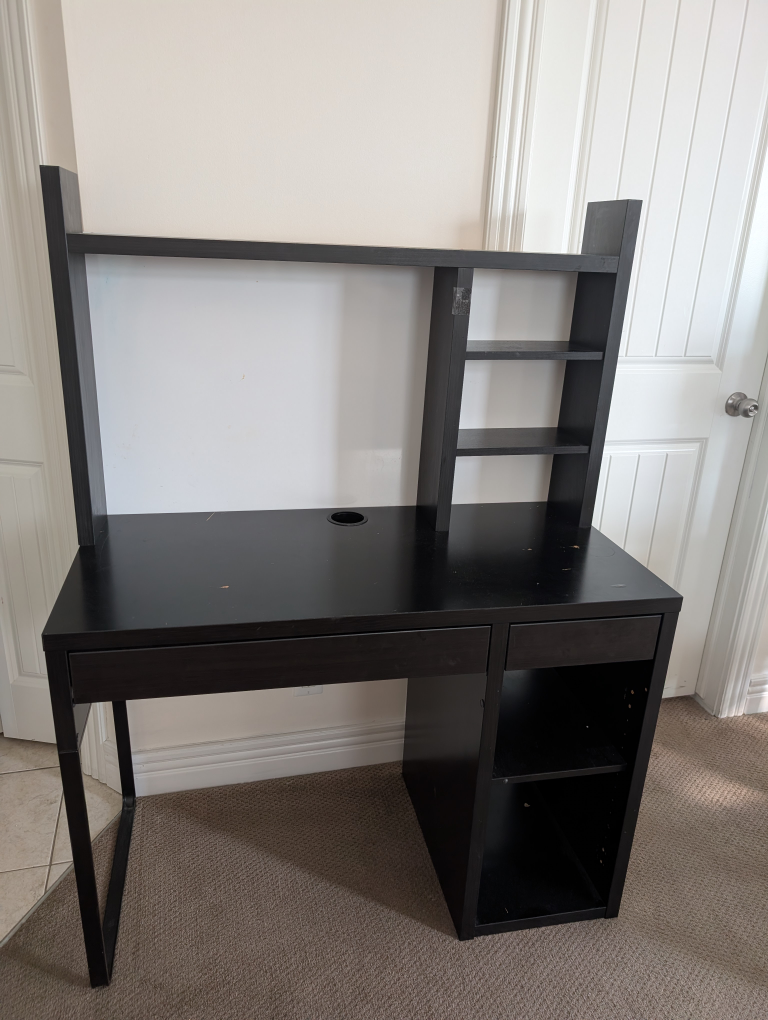 Black Desk with Shelves - photo 2