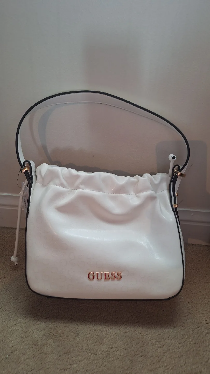 Guess White Drawstring Handbag thumbnail