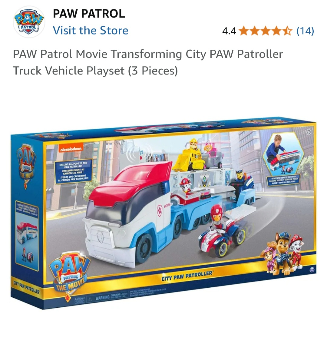 Paw Patrol Movie Transforming City PAW Patroller Truck Playset - photo 2