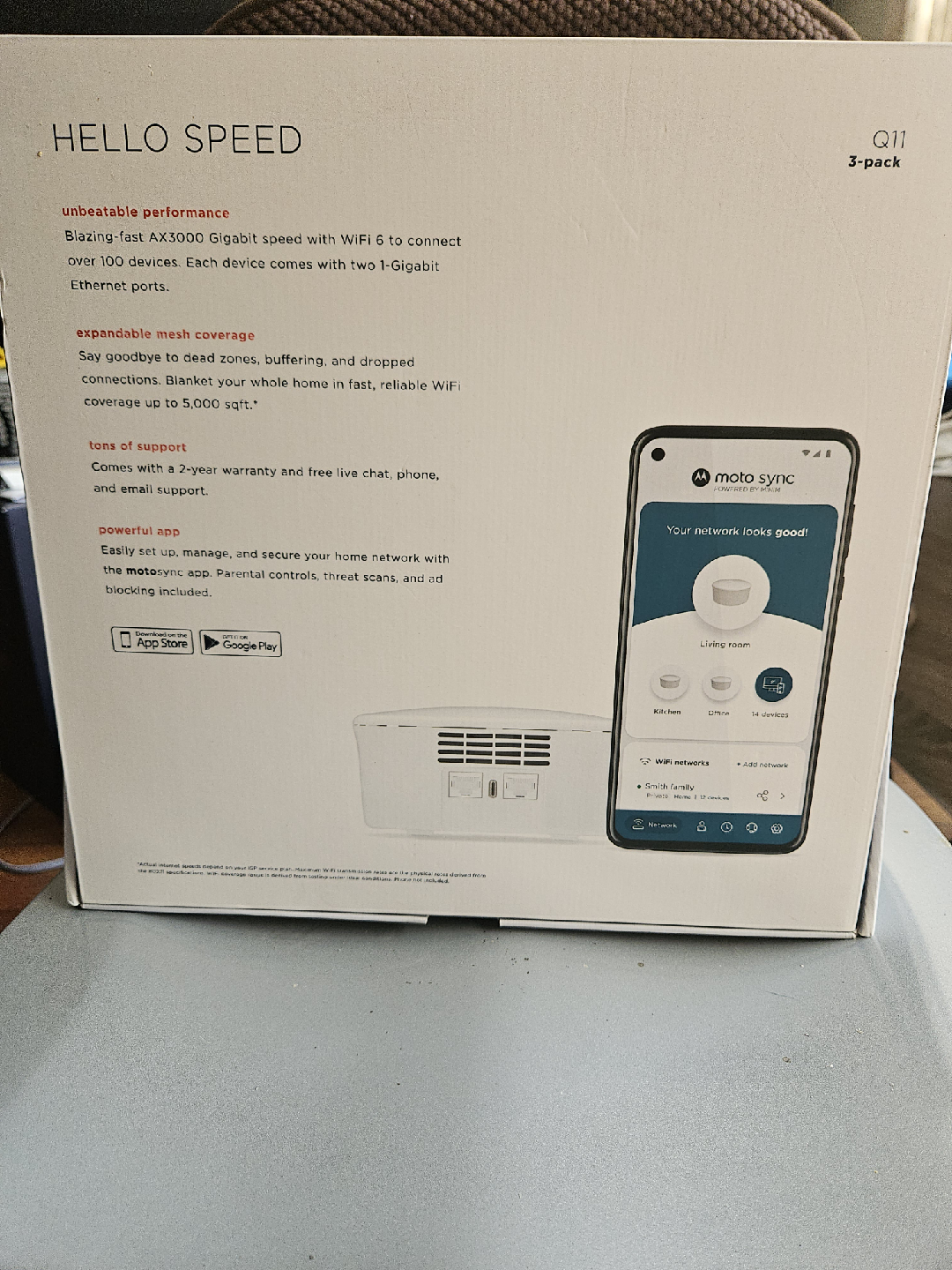 Motorola Q11 Mesh WiFi 6 System (3-pack) - photo 5