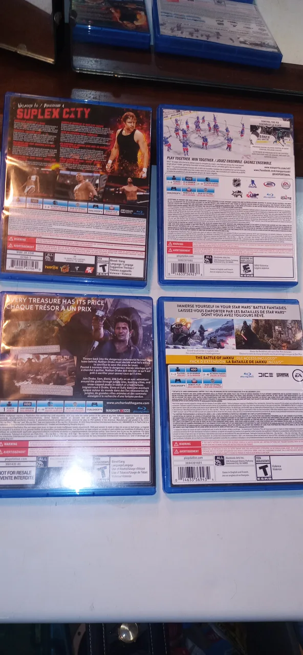 PS4 Games: WWE 2K17, Uncharted 4, NHL 16, Battlefront image indicator(2)