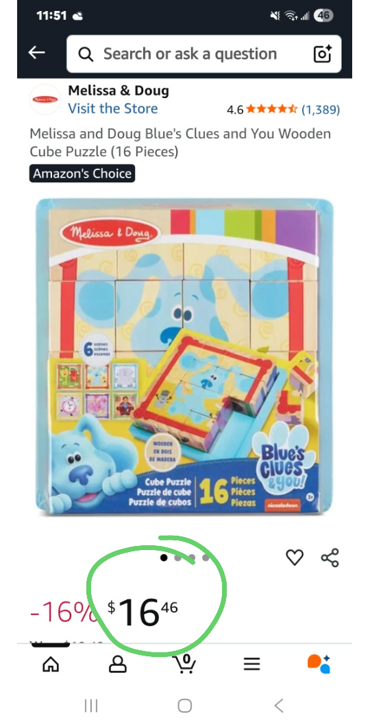 Melissa & Doug Blue's Clues Wooden Cube Puzzle - 16 Pieces - photo 5