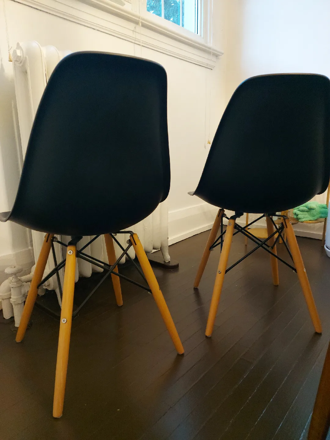 Black Eames Style Dining Chairs - Set of 2 image indicator(2)
