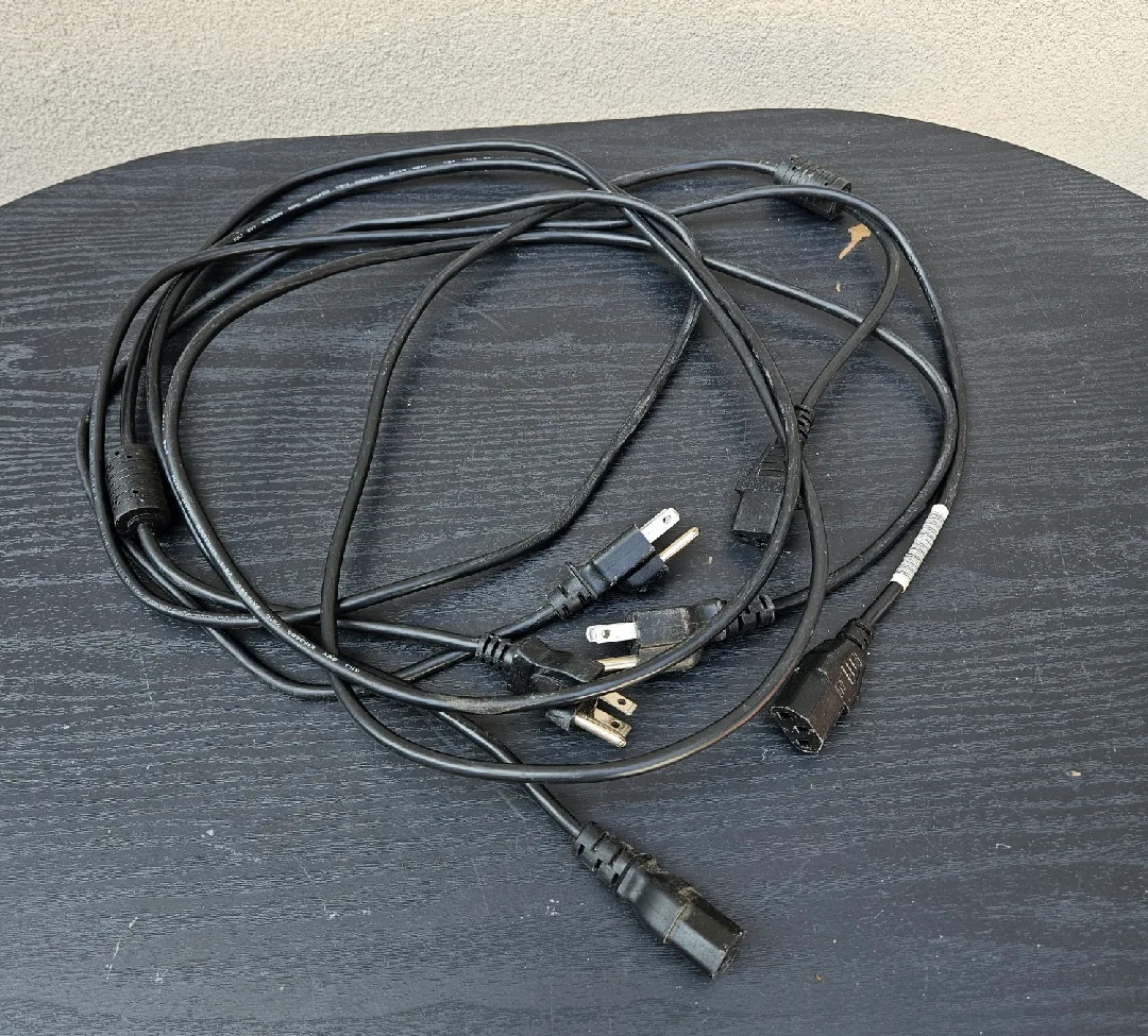 Assorted Power Cords for computers towers thumbnail