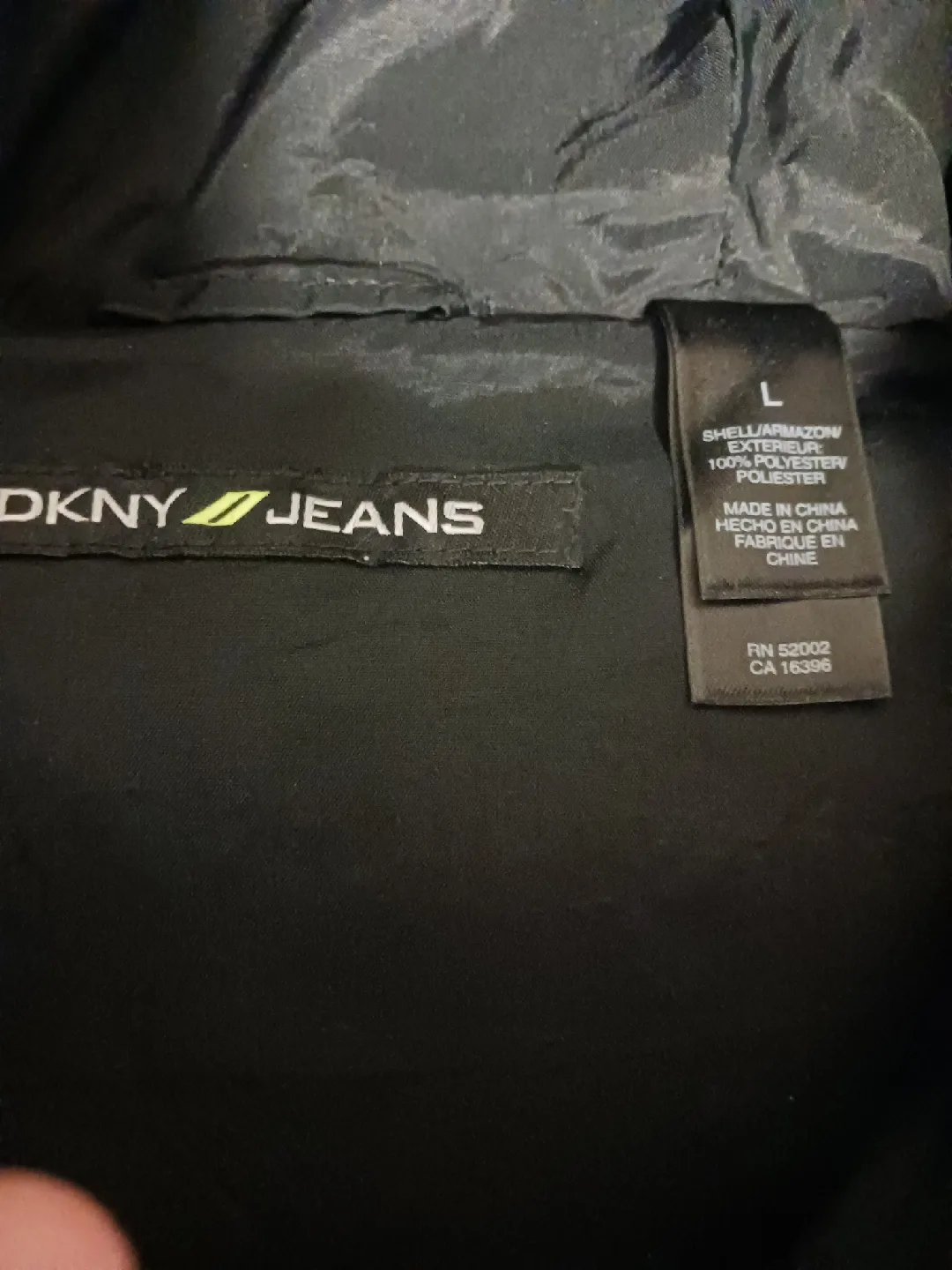 DKNY Jeans Blue Hooded Puffer Vest image indicator(5)