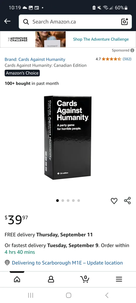 Brand New Cards Against Humanity: Canadian Edition thumbnail