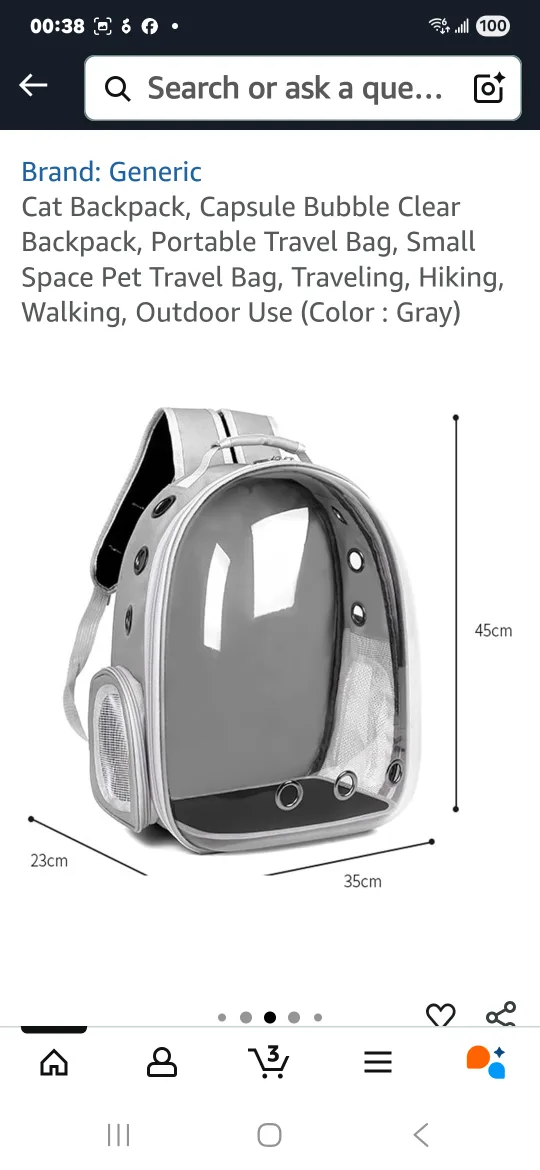 New Pet Carrier Backpack - Space Capsule Design image indicator(6)