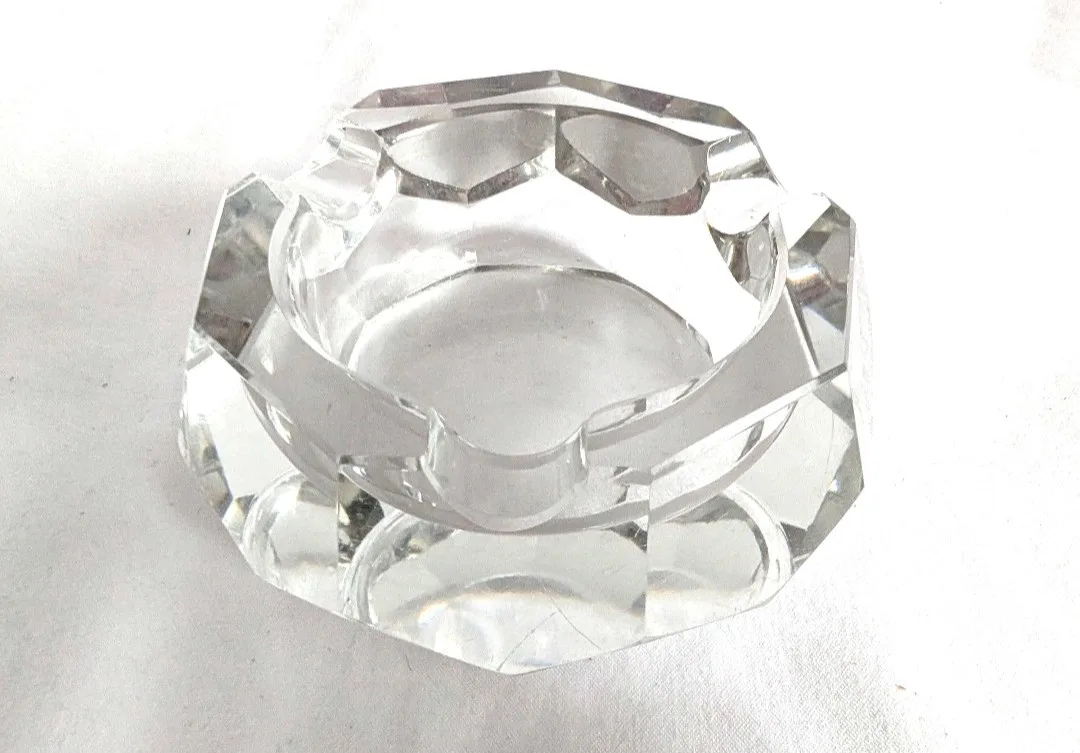 Chunky Cut Glass Ashtray ~ Hexagonal image indicator(4)
