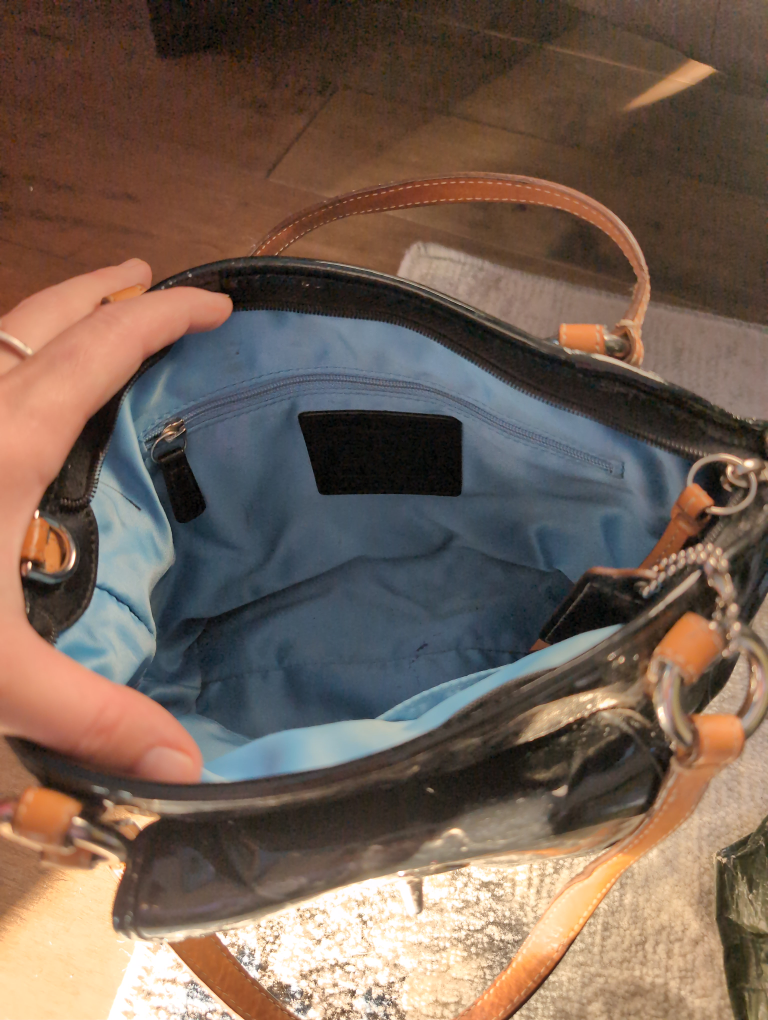 Black Patent Leather Purse - photo 2