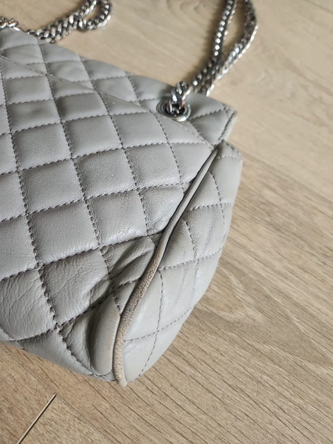 Michael Kors Grey Quilted Shoulder or Crossbody Bag image indicator(9)