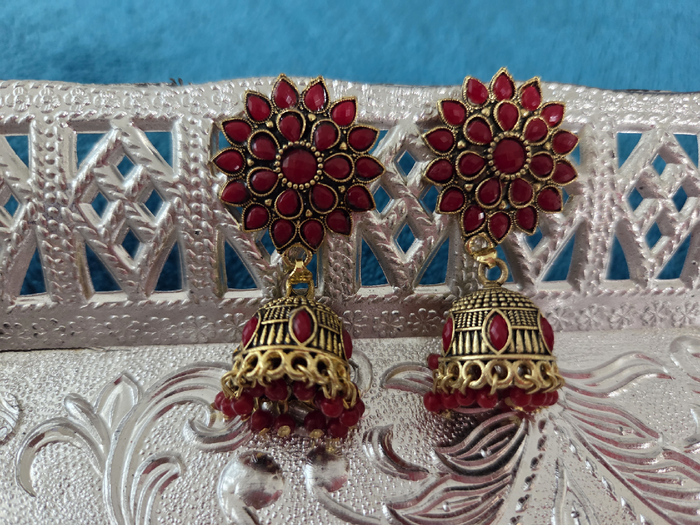 Assorted Jhumka Earrings - Set of 3 - photo 2