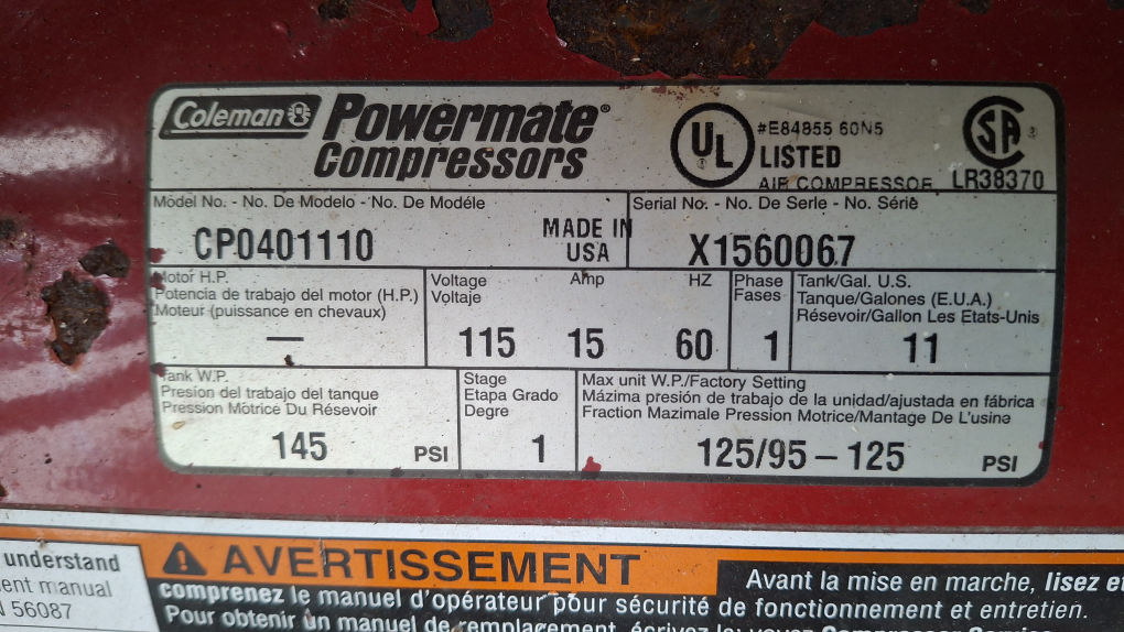Coleman Powermate Direct Drive Air Compressor - photo 5