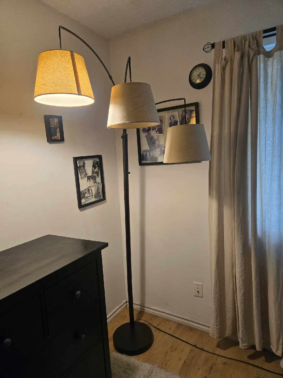 Triple Shade Floor Lamp - Adjustable Height image indicator(2)