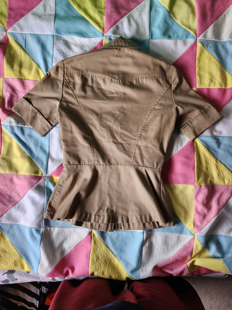 70s safari style button up blouse - photo 2