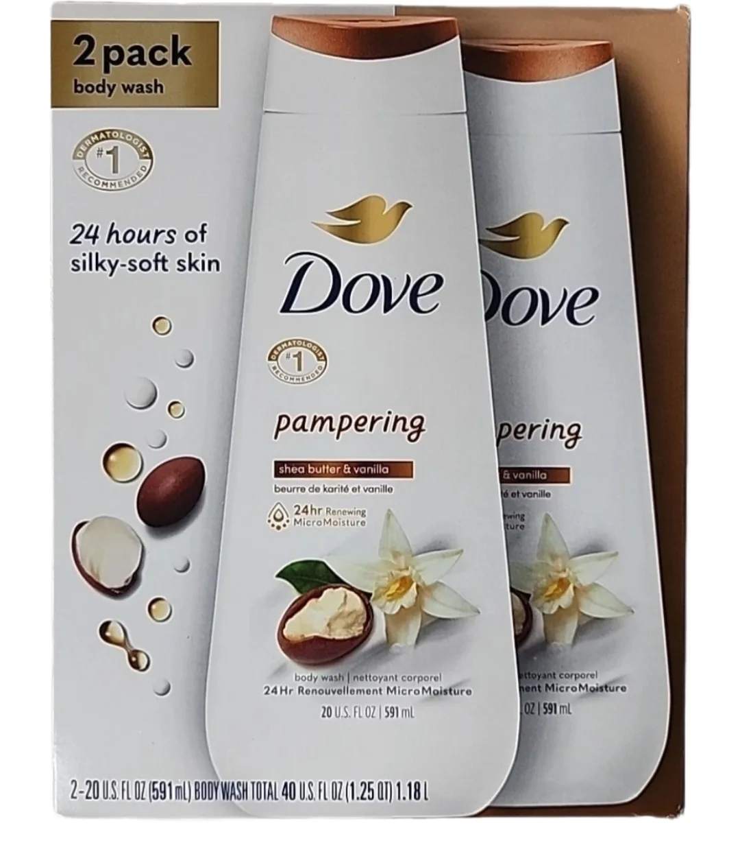 Dove Pampering Shea Butter & Vanilla Body Wash 2-Pack