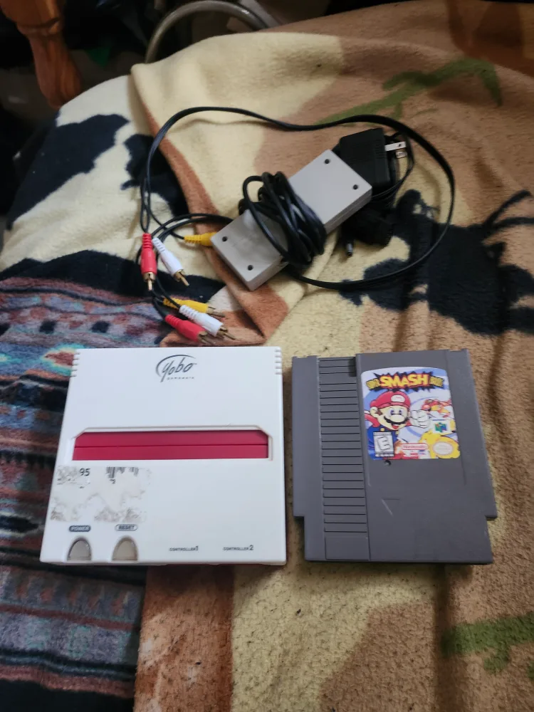 Yobo Game Console + NES Super Mario Bros/Smash Bros Cartridge image indicator(2)