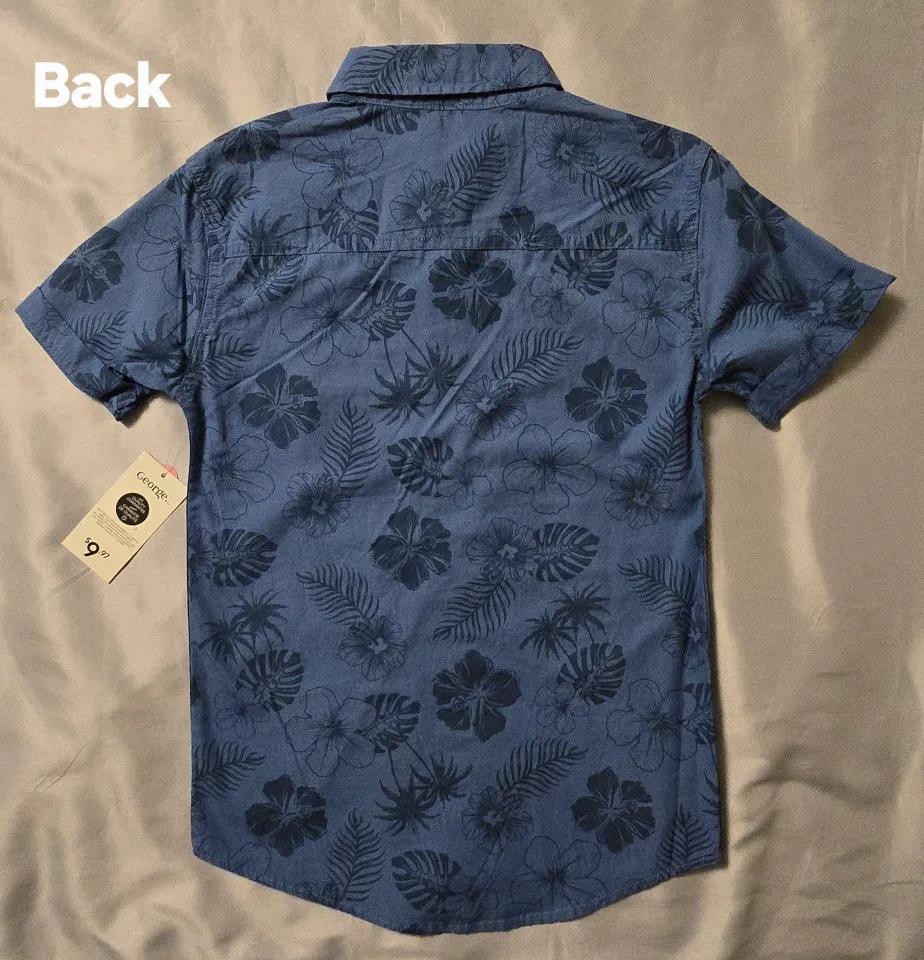 NEW! Boy's Blue Floral Shirt! - Size 7 / 8 image indicator(5)