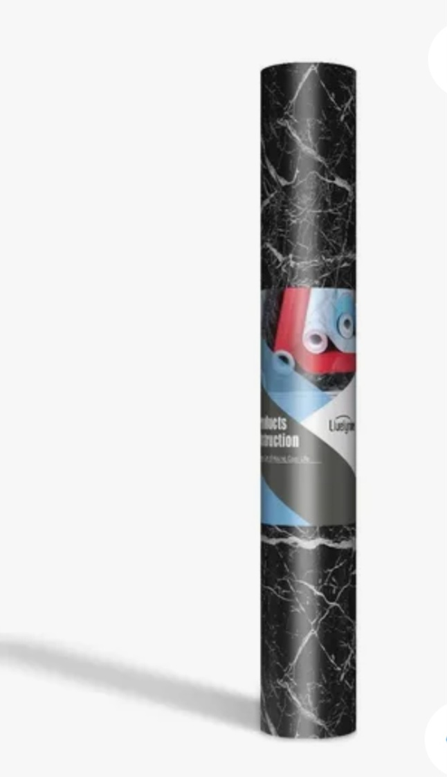 Liveesy Marble Black Countertop Peel and Stick Wallpaper - photo 2