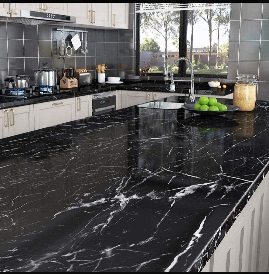 Liveesy Marble Black Countertop Peel and Stick Wallpaper - photo 3
