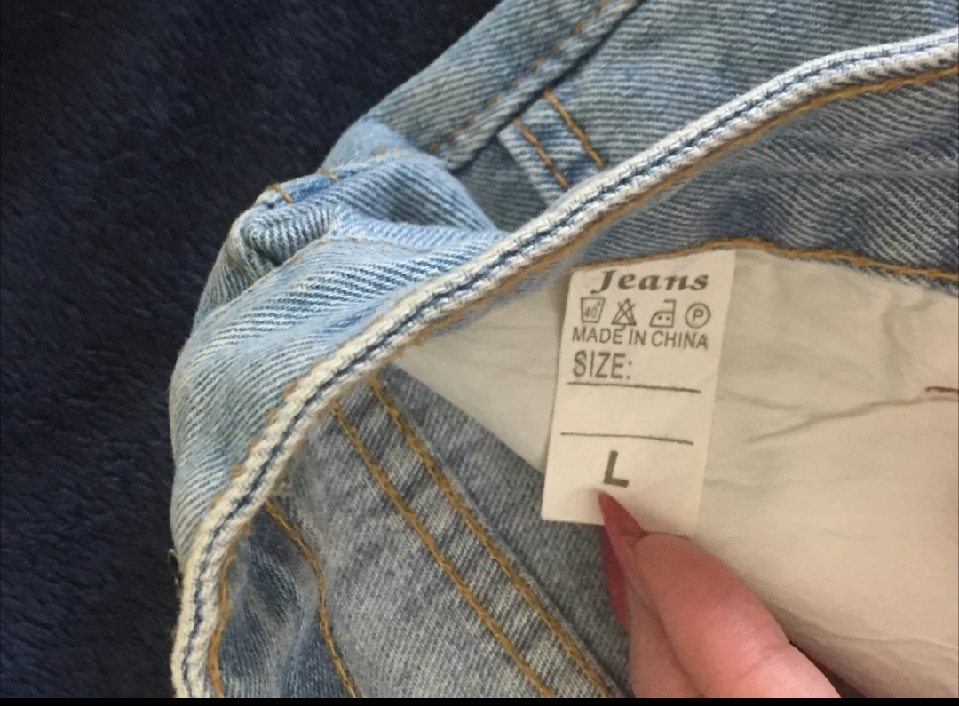 Denim Jean Shorts - Size L - photo 2
