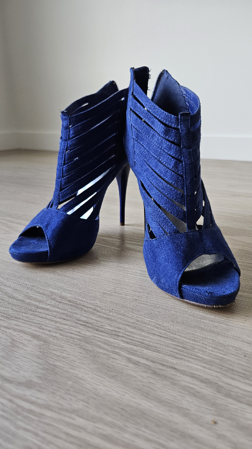 Blue Suede Heels