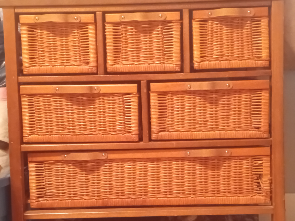 Wicker Basket Storage Cabinet - photo 2