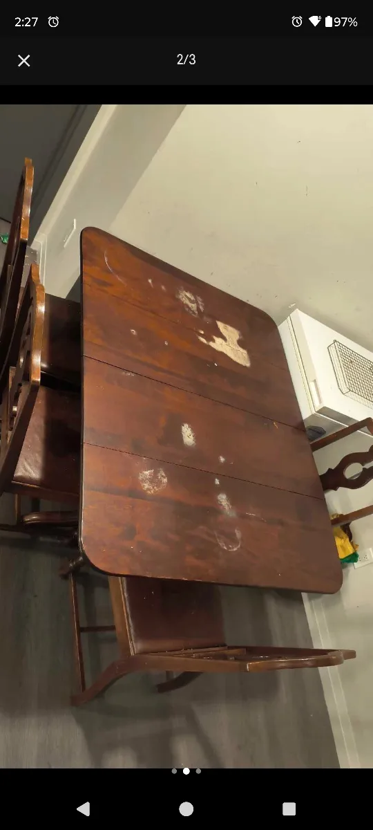 Wooden Dining Table with Chairs image indicator(2)