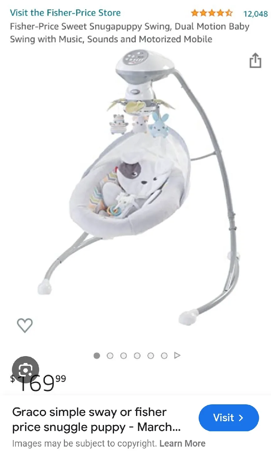 Fisher-Price Sweet Snugapuppy Cradle 'n Swing image indicator(2)