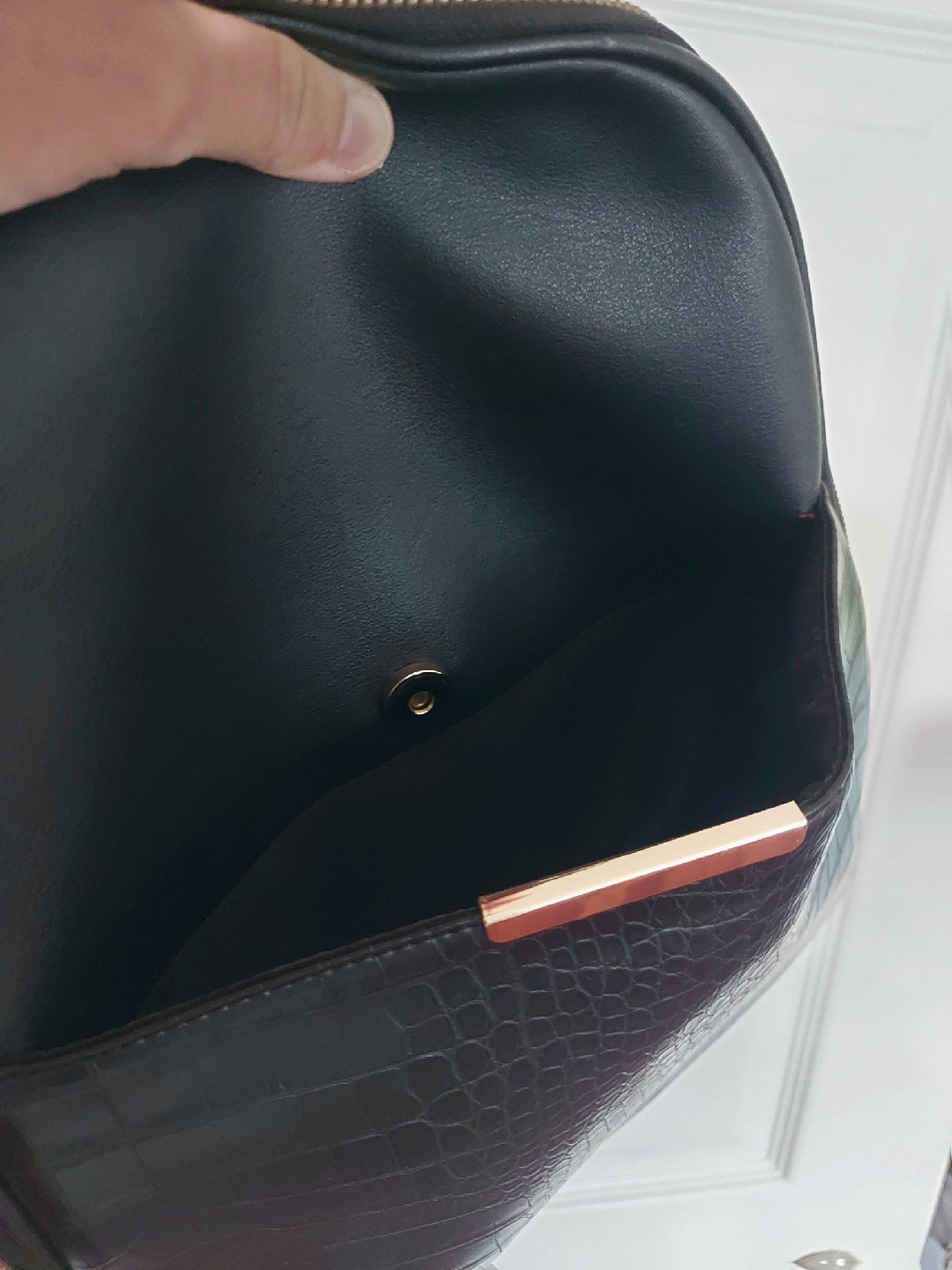 Black Faux-leather Backpack - photo 4