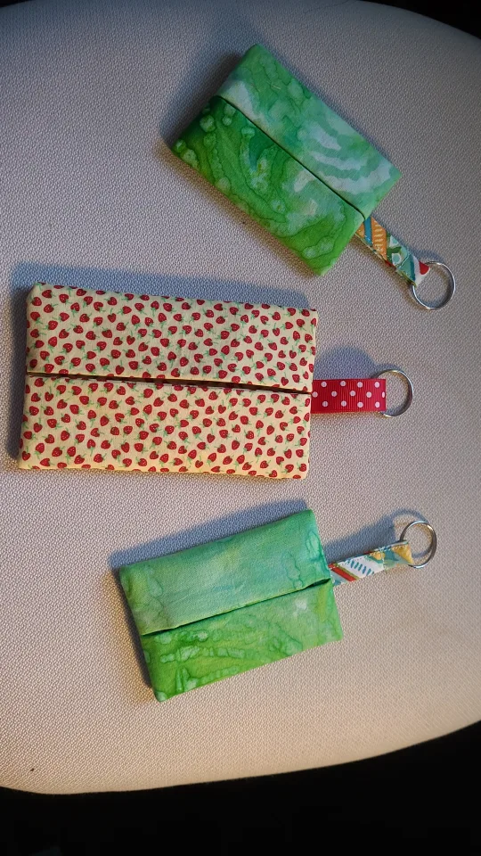 Handmade Fabric functional wallet  Keychains image indicator(5)