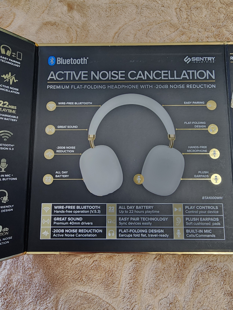 Sentry Active Noise Cancellation Headphones - New - photo 4