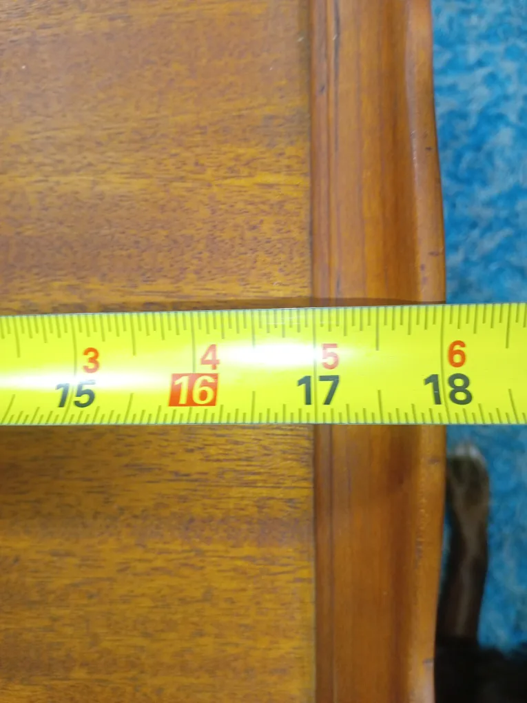Cherry Wood ART DECO Side Table with Shelf image indicator(9)