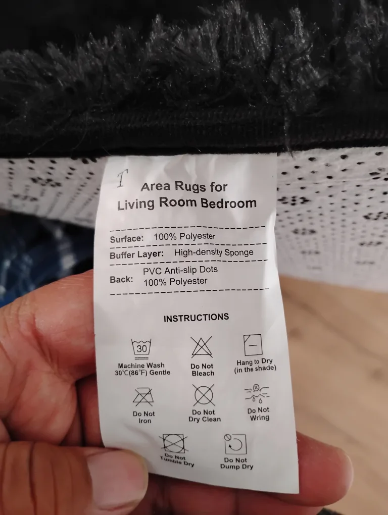 Black Area Rug for Living Room/Bedroom image indicator(4)