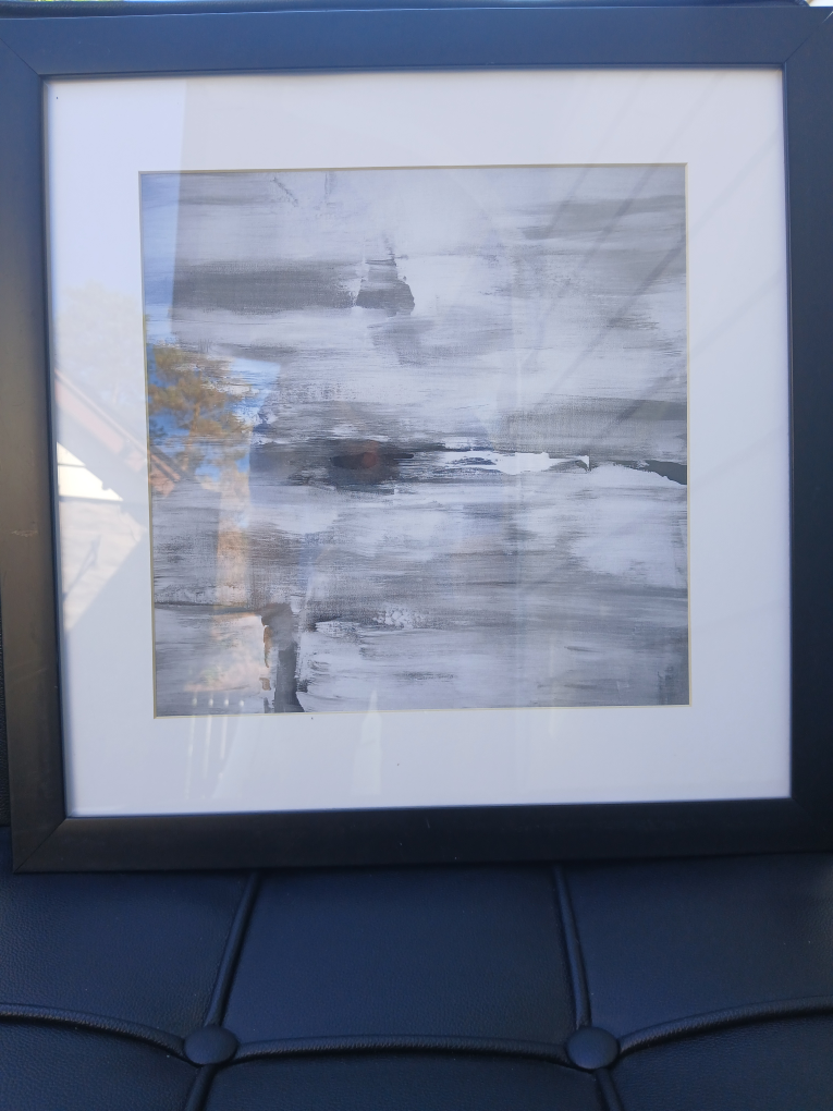 Framed Abstract Art - Black & White - Set of 2 - photo 2