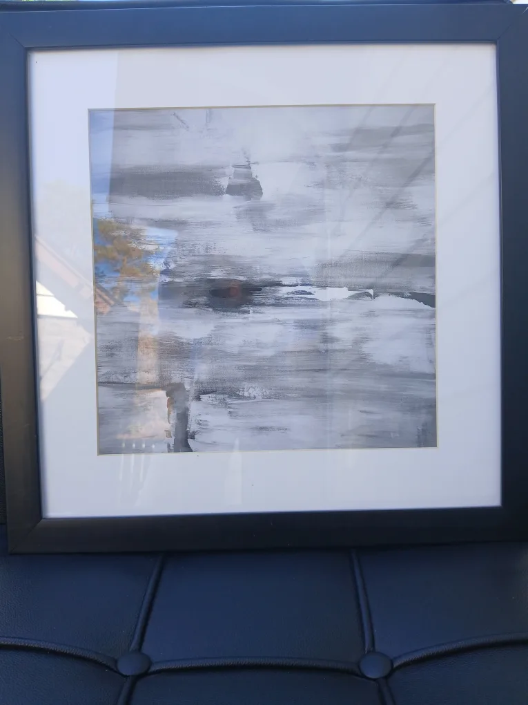 Framed Abstract Art - Black & White - Set of 2 image indicator(2)