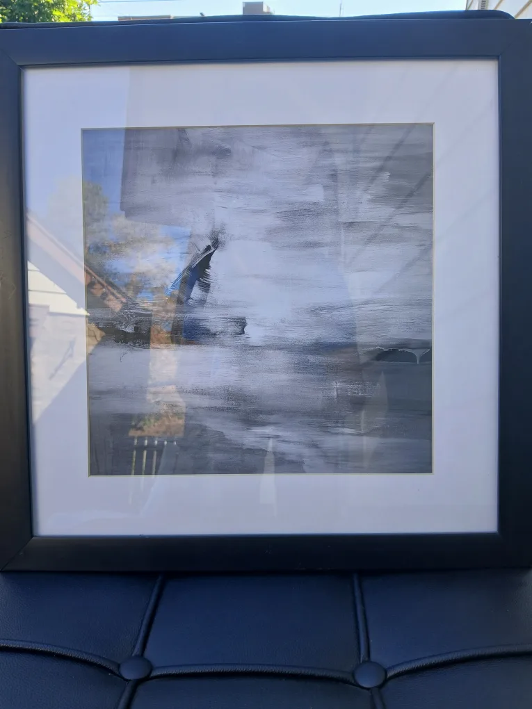 Framed Abstract Art - Black & White - Set of 2 image indicator(3)