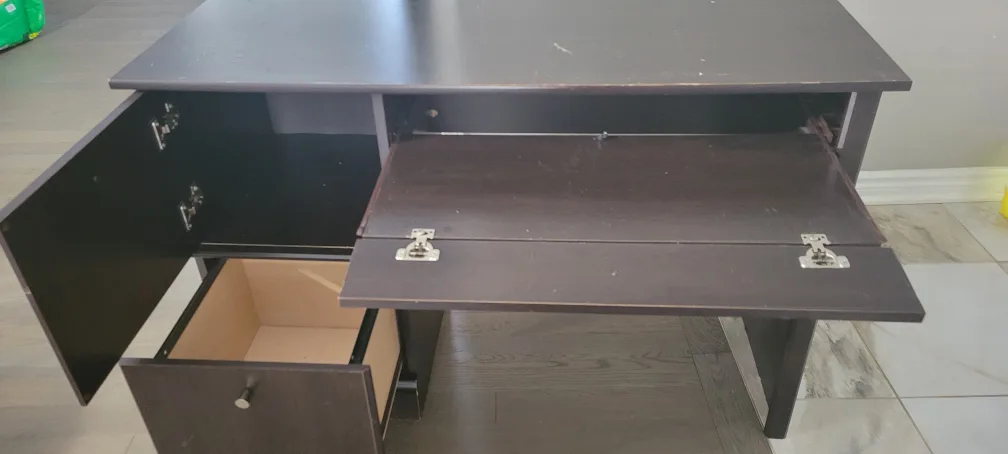 Dark Brown Desk with Storage image indicator(4)