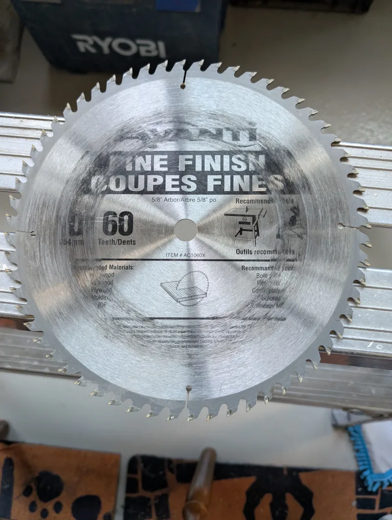 Avanti Fine Finish 60 Tooth 10" Saw Blade thumbnail