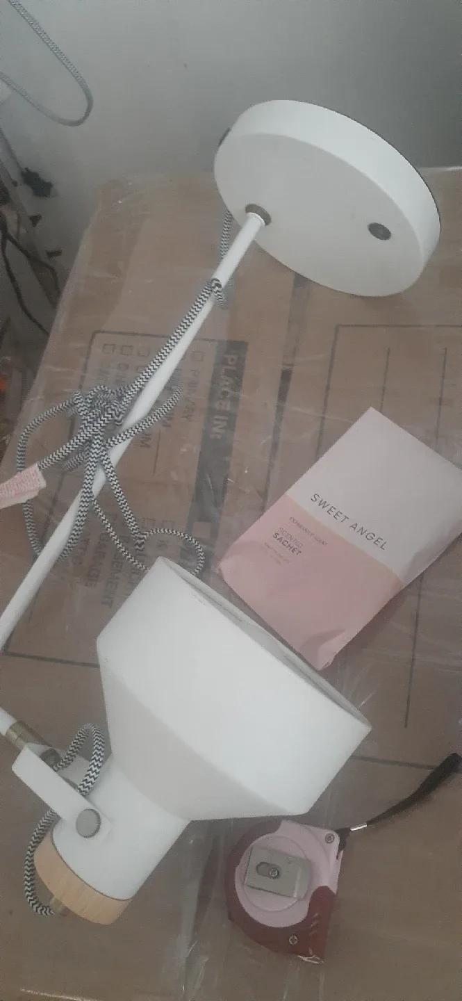 White Pendant Light USB thumbnail