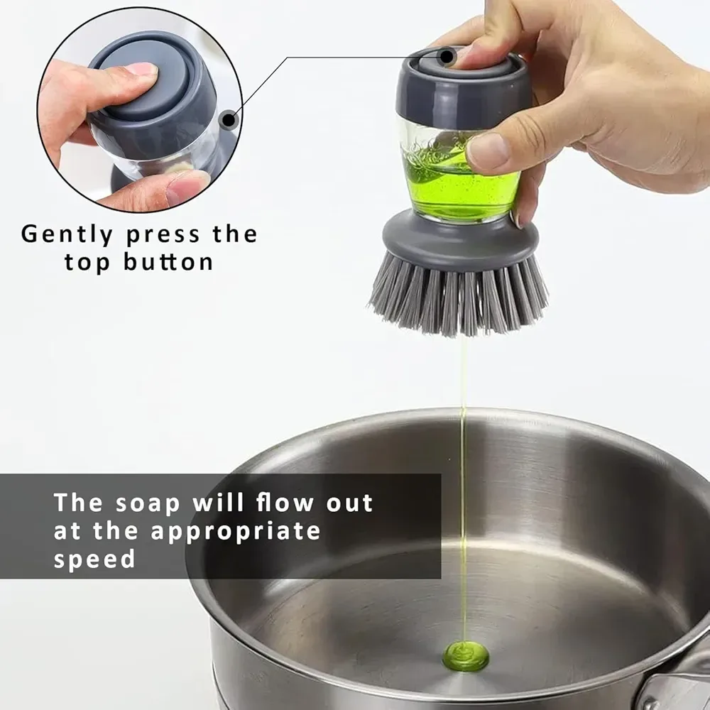 Dish Washing Brush with Soap Dispenser image indicator(7)