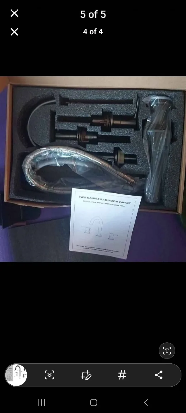 KENES Widespread Bathroom Faucet, Brushed Nickel image indicator(2)