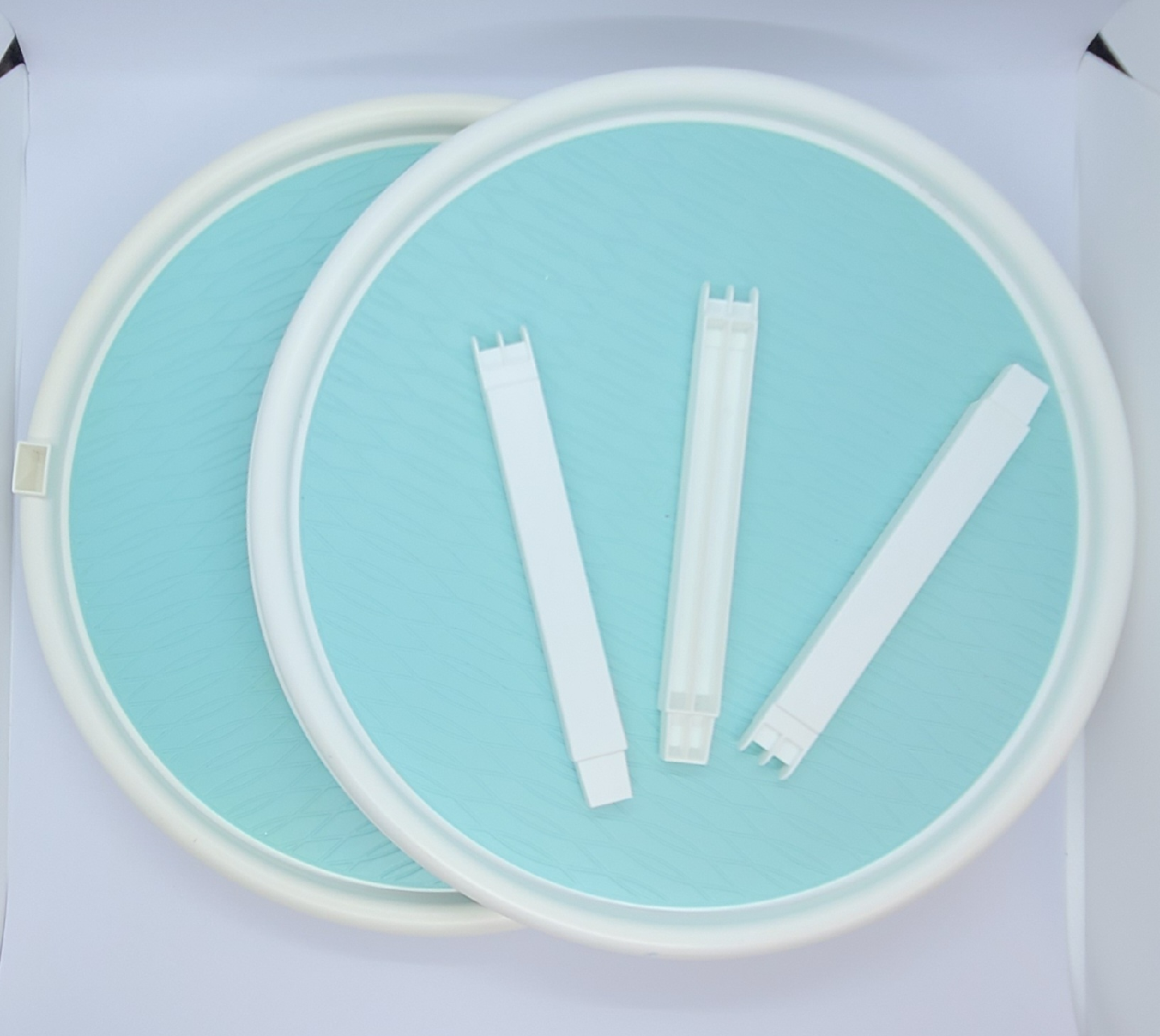 Lazy Susan Turntable Organizer - White & Blue - photo 3