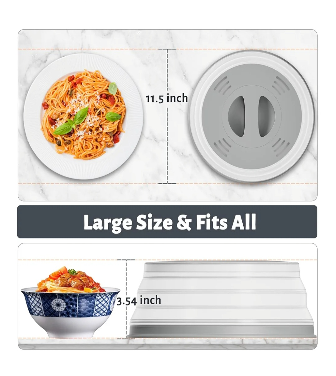 HomArtist Collapsible Microwave Food Splatter Cover - NEW - photo 4
