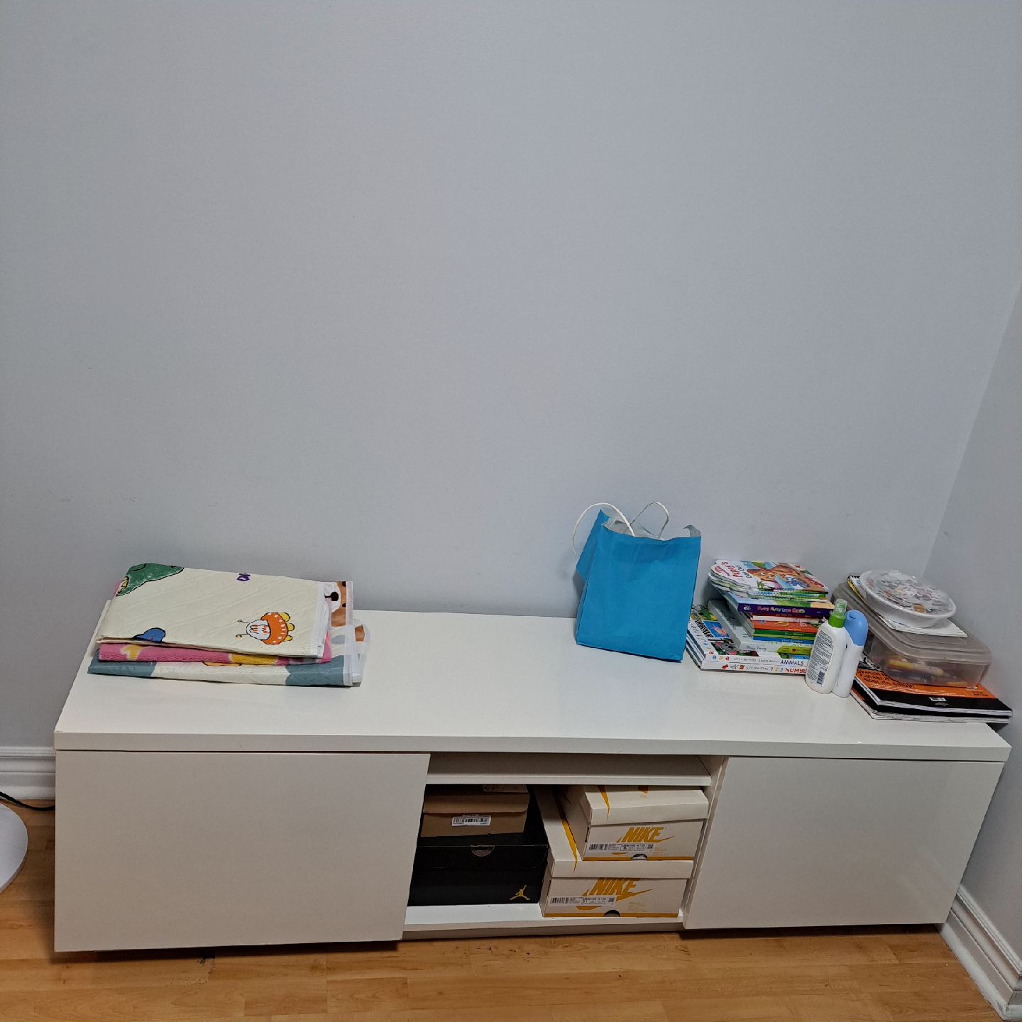White IKEA TV Stand - photo 2