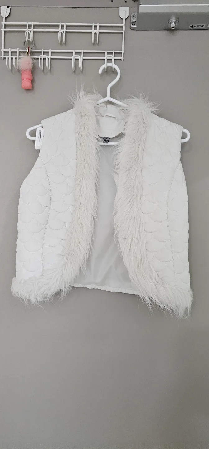 White Fur Vest - Size Petite thumbnail