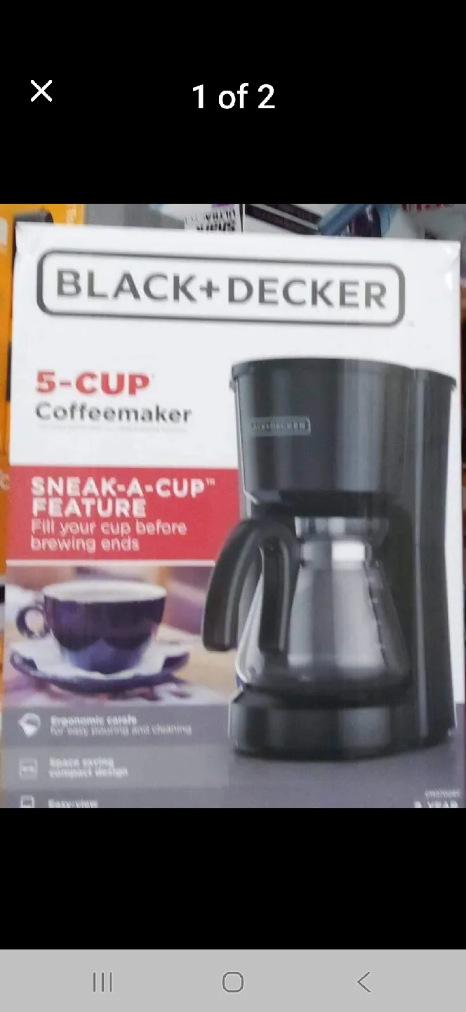 Black+Decker 5-Cup Coffeemaker - New in Box! thumbnail